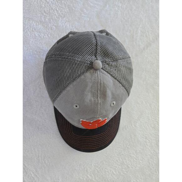 Clemson Tigers New Era 9Twenty Snapback Gray Adjustable Mesh Baseball Cap - Picture 3 of 6